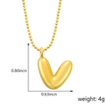 Collier avec pendentif lettre V style ballon doré avec détails des dimensions et poids - Style V (Pendentif uniquement (Sans chaîne)) / Or