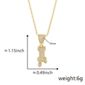 Hip hop zircon letter I pendant necklace in gold finish with dimensions 1.15 x 0.49 inch - Drip Letter I-Gold