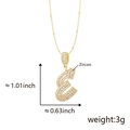 Collana con ciondolo lettera E in oro e zirconi cubici con altezza di 1,01 pollici - E Ciondolo Solo (Senza Catena) Oro