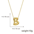 Polished gold initial B pendant necklace with dimensions and 10g weight details - B Gold (Pendant Only (Without Chain))