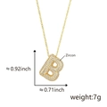 Pendente lettera B dorata con zirconi, altezza 0,92 pollici, gioiello moda alfabeto - B Oro
