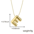 Collana con ciondolo a lettera E a bolla in oro 18k lucido con dimensioni e peso - E Oro (Solo ciondolo (senza catena))