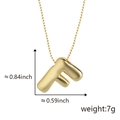 Collana con ciondolo lettera F a palloncino in oro 18k con misure e peso inclusi - F Oro (Solo ciondolo (senza catena))