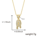Hip hop style gold letter A pendant necklace with white zircon and drip art design - Drip Letter O-Gold