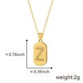 Gold letter Z pendant necklace with sparkling cubic zirconia inlay and size specs - Letter Z (Pendant Only - Without Chain)