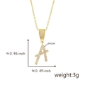 Halskette mit Goldbuchstabe A Anhänger, Zirkon-Steinen und feiner Gliederkette - Buchstabe A-Gold