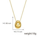 Puffy hollow letter pendant necklace in gold finish with size and weight measurements - O Gold (Pendant Only (Without Chain))