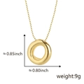 Ciondolo a lettera palloncino in oro 18k con catena a sfere, misura 0,85x0,80 pollici - O Oro (Solo ciondolo (senza catena))