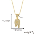 Hip hop style gold letter Q pendant necklace with zircon and melting drop design - Drip Letter Q-Gold