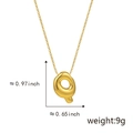 Gold chunky initial letter Q pendant necklace with size and weight information - Q Gold (Pendant Only (Without Chain))