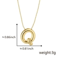 Collana con pendente lettera Q a palloncino in oro 18k lucido e catena a sfere - Q Oro (Solo ciondolo (senza catena))