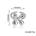 Anello regolabile con lettera K argentata con finitura lucida e design aperto - Stile Lettera K (92) / Argento