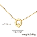 Polished gold letter Q pendant necklace on a sleek ball chain for women - Q (Gold)
