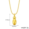 Collier en cuivre plaqué or avec pendentif lettre style ballon et finition miroir polie - Style I (Pendentif uniquement (Sans chaîne)) / Or