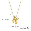 Polished gold puffy letter K pendant necklace on a delicate chain 0.85 inch height - K Gold (Pendant Only (Without Chain))