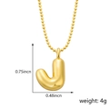 Collier doré avec pendentif lettre J style ballon et détails des dimensions précises - Style J (Pendentif uniquement (Sans chaîne)) / Or
