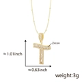 Ciondolo lettera T placcato oro con zirconi, dimensioni 1,01 x 0,63 pollici, stile hip hop - T Ciondolo Solo (Senza Catena) Oro
