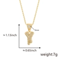 Hip hop style gold letter Y pendant with micro-pave zircons and water drop design - Drip Letter Y-Gold