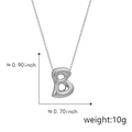 Balloon style letter B necklace in silver finish with dimensions 0.90x0.70 inches - B Silver (Pendant Only (Without Chain))