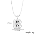 Collier pendentif lettre B ballon argent, dimensions 0,76x0,44 pouce, finition métallique - Style B (Pendentif uniquement (Sans chaîne)) / Argent