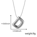 Collana con ciondolo lettera D a palloncino argento lucido, dimensioni 0,83 x 0,64 pollici - D Argento (Ciondolo Senza Catena)