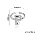 Anello regolabile argento lettera P con finitura lucida fluida e design moderno - Stile Lettera P (92) / Argento