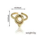 Anello regolabile placcato oro lettera O finitura lucida diametro disco 0,45 pollici - Stile Lettera Q (92) / Oro