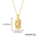 Gold rectangular letter pendant with zircon inlay and precise dimensions for women - Letter O (Pendant Only - Without Chain)