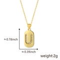 Gold letter U pendant necklace with sparkling cubic zirconia on a fine chain link - Letter U (Pendant Only - Without Chain)