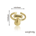 Anello regolabile placcato oro con lettera T e design geometrico peso 4 grammi - Stile Lettera T (92) / Oro