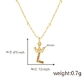Collana dorata con pendente lettera L corona e zirconi colorati stile elegante - Solo ciondolo / Lettera L Multicolore (Solo Ciondolo (Senza Catena))