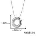 Collana con ciondolo a lettera palloncino argento con catena a sfere e dimensioni - O Argento (Ciondolo Senza Catena)