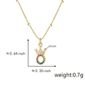 Collana con corona dorata lettera O e zirconi colorati, dimensioni 0,64x0,35 pollici - Solo ciondolo / Lettera O Multicolore (Solo Ciondolo (Senza Catena))