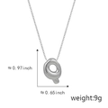Polished silver letter Q pendant necklace with chunky lava style on a delicate chain - Q Silver (Pendant Only (Without Chain))