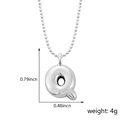 Pendentif lettre Q ballon doré 3D avec dimensions précises de 0,79 par 0,48 pouces - Style Q (Pendentif uniquement (Sans chaîne)) / Argent