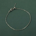Collana a catena regolabile in argento con chiusura a moschettone e ago scorrevole - Tipo di Ago Regolabile / Catena a Maglie Placcata Platino
