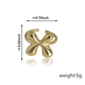 Anello regolabile dorato lucido con un esclusivo design a grappolo di quattro sfere - Stile Lettera X (92) / Oro
