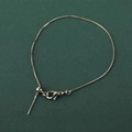 Catena box regolabile placcata in argento con chiusura a moschettone e cursore - Tipo di Ago Regolabile / Catena Veneziana Placcata Platino