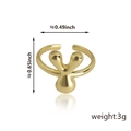 Anello aperto dorato minimalista con design astratto a cervo, larghezza 0,49 pollici e 3g - Stile Lettera Y (92) / Oro