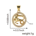 Pendente Capricorno placcato oro 18k con zirconi micro-incastonati e dimensioni - Ariete
