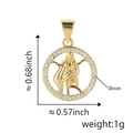 Pendaglio Vergine placcato oro 18k con zirconi micro-pave e design vintage creativo - Vergine