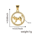 Ciondolo zodiaco Toro placcato oro 18k con zirconi e specifiche di misura 0,68 pollici - Toro