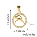 Pendentif Capricorne en or 18K avec zircons micro-incrustés et détails de taille - Capricorne