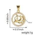 Pendentif Sagittaire plaqué or 18k avec micro-zirconiums et design ajouré élégant - Verseau