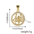 Pendentif Scorpion doré serti de zircons, dimensions 0,68x0,57 pouces, poids 1g - Scorpion