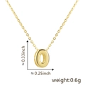 Ciondolo lettera O placcato oro 18K lucido con peso di 0.6g e dimensioni molto ridotte - Stile Lettera O / Oro