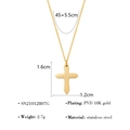 Minimalist 18K gold PVD plated stainless steel cross necklace with 45cm chain - Minimalist Cross Style (SN21012807G)