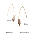 Arrowhead mineral drop earrings in matte brown with golden hooks and 5.2cm length - Brown (JE21012802-3)