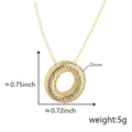 Bubble round donut pendant necklace in 18k gold plated copper with pavé cubic zirconia - Alphabet O Pendant Only (Without Chain)