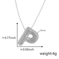 Bubble letter P pendant necklace with sparkling cubic zirconia in 18k gold plated finish - Alphabet P Pendant Only (Without Chain)
